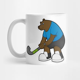 Bear at Hockey with Hockey stick Mug